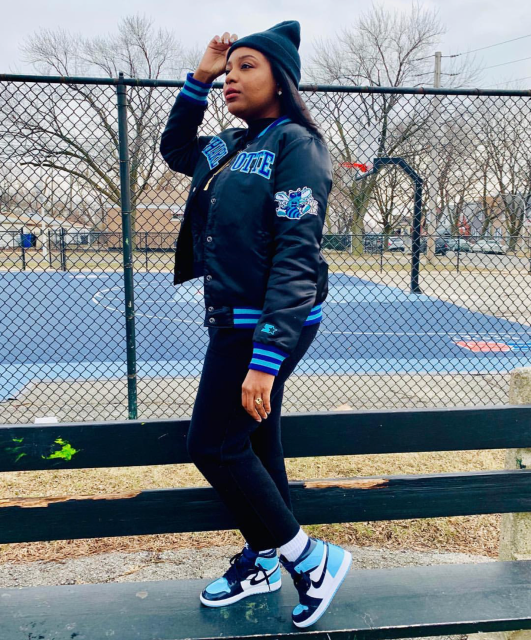 blue chill jordan 1 outfit