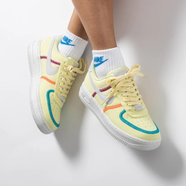 nike air force 1 lx white yellow