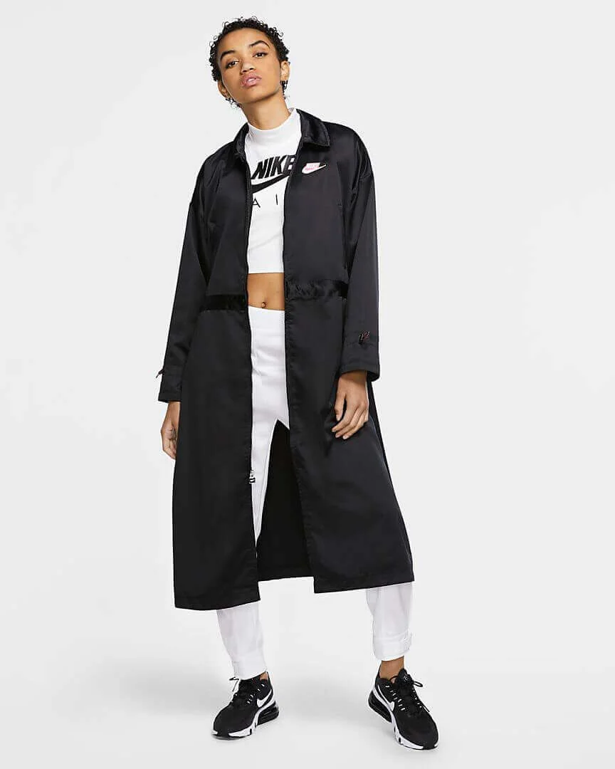 nike long trench coat