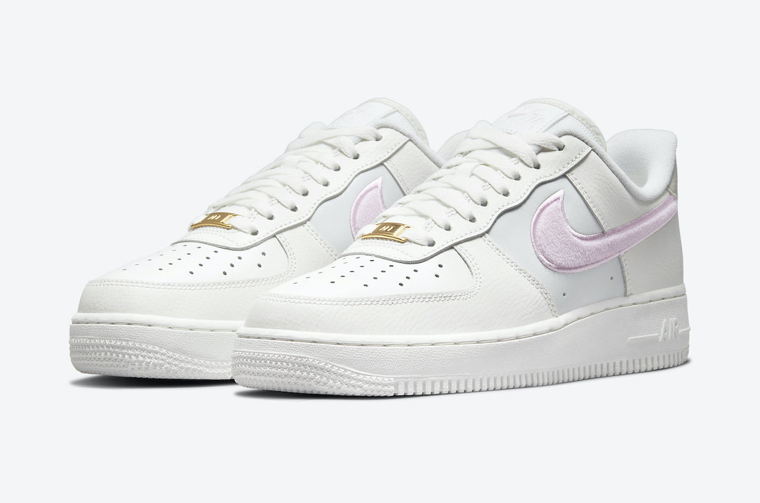 pink and white air force 1 low