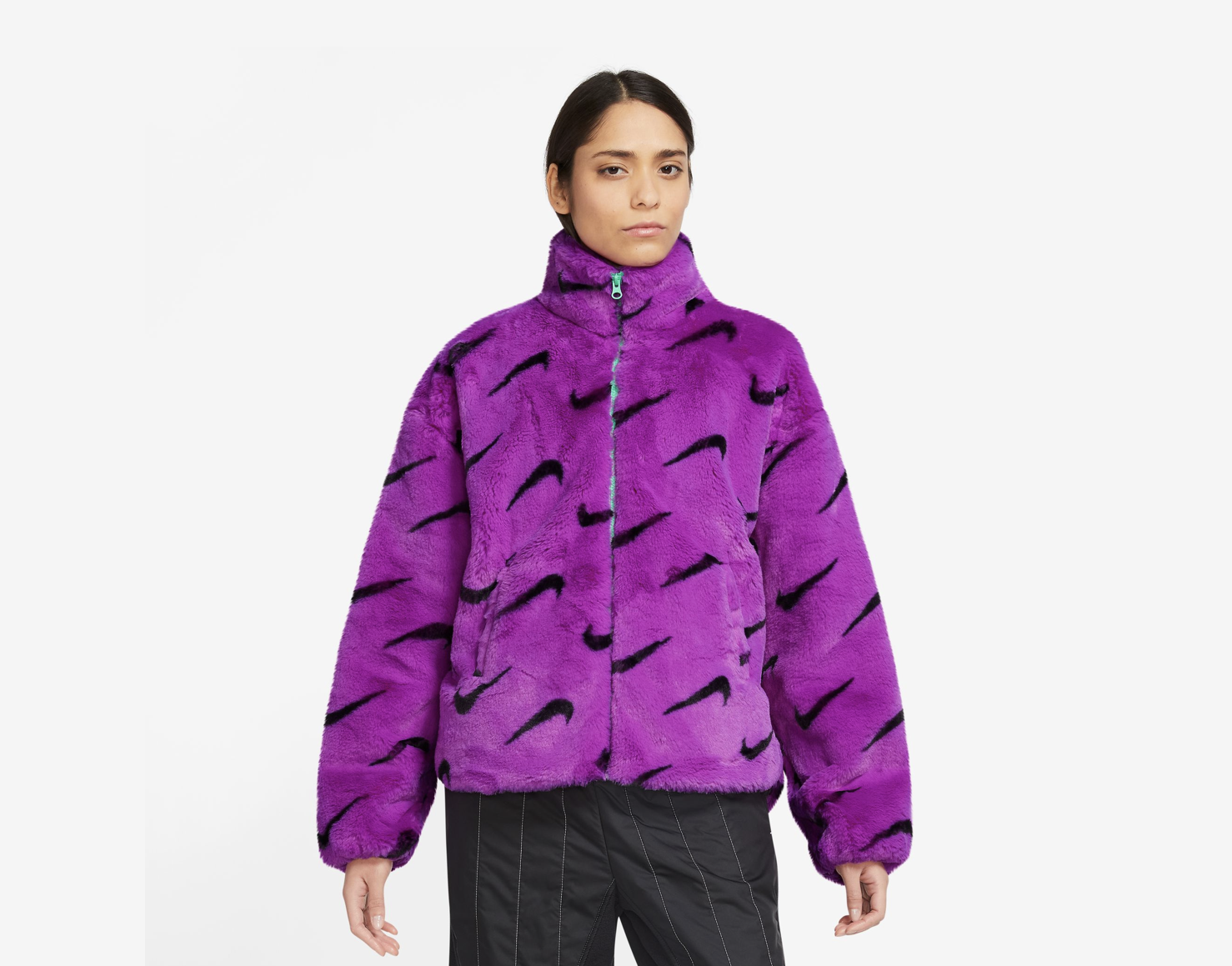 Nike WMNS Faux Fur AOP Jacket | Available Now — CNK Daily (ChicksNKicks)