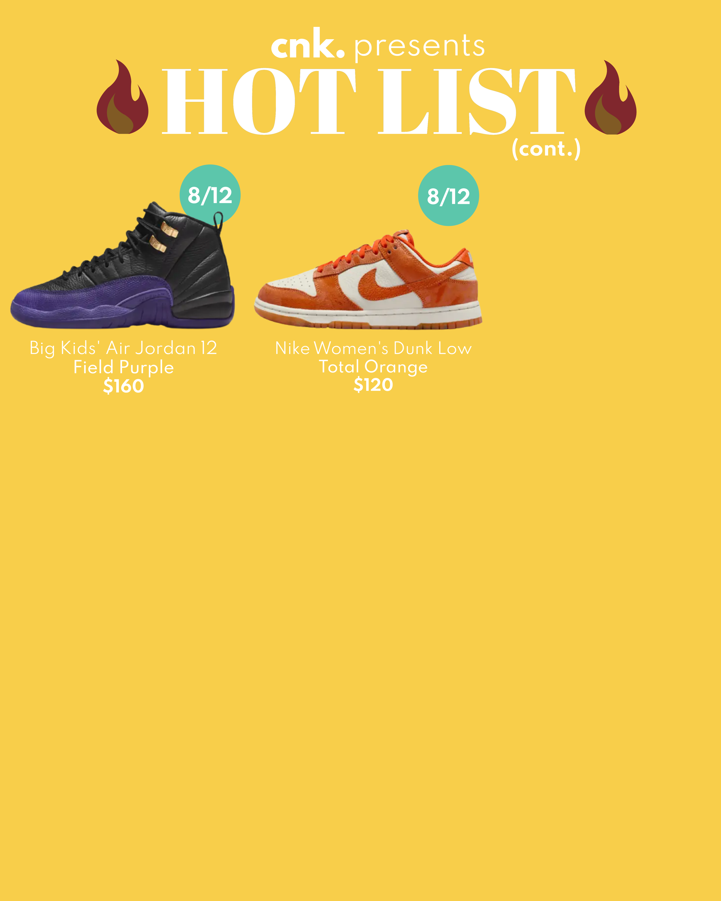 CNK Presents: The Hot List — CNK Daily (ChicksNKicks)