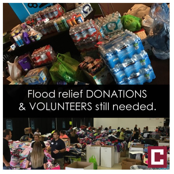 FLOOD RELIEF UPDATE The flood relief efforts in Richmond/Rosenberg are still going strong. the need for relief supplies is ongoing. Those supplies can be taken directly to Terry High School in Rosenberg between 7 AM-7 PM any day or brought to Crossbridge on Sundays. Over 100 volunteers are also needed every day at Terry High School if you would like to help out, just show-up between 7 AM-7 PM. You can get more info on more opportunities and a list of needed items HERE .