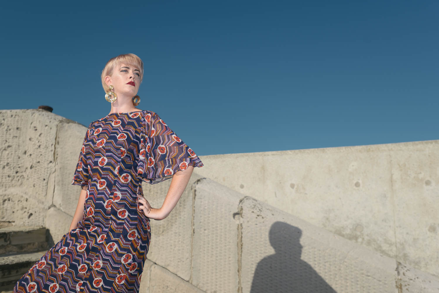 A blue sky in September - another image from the fashion shoot