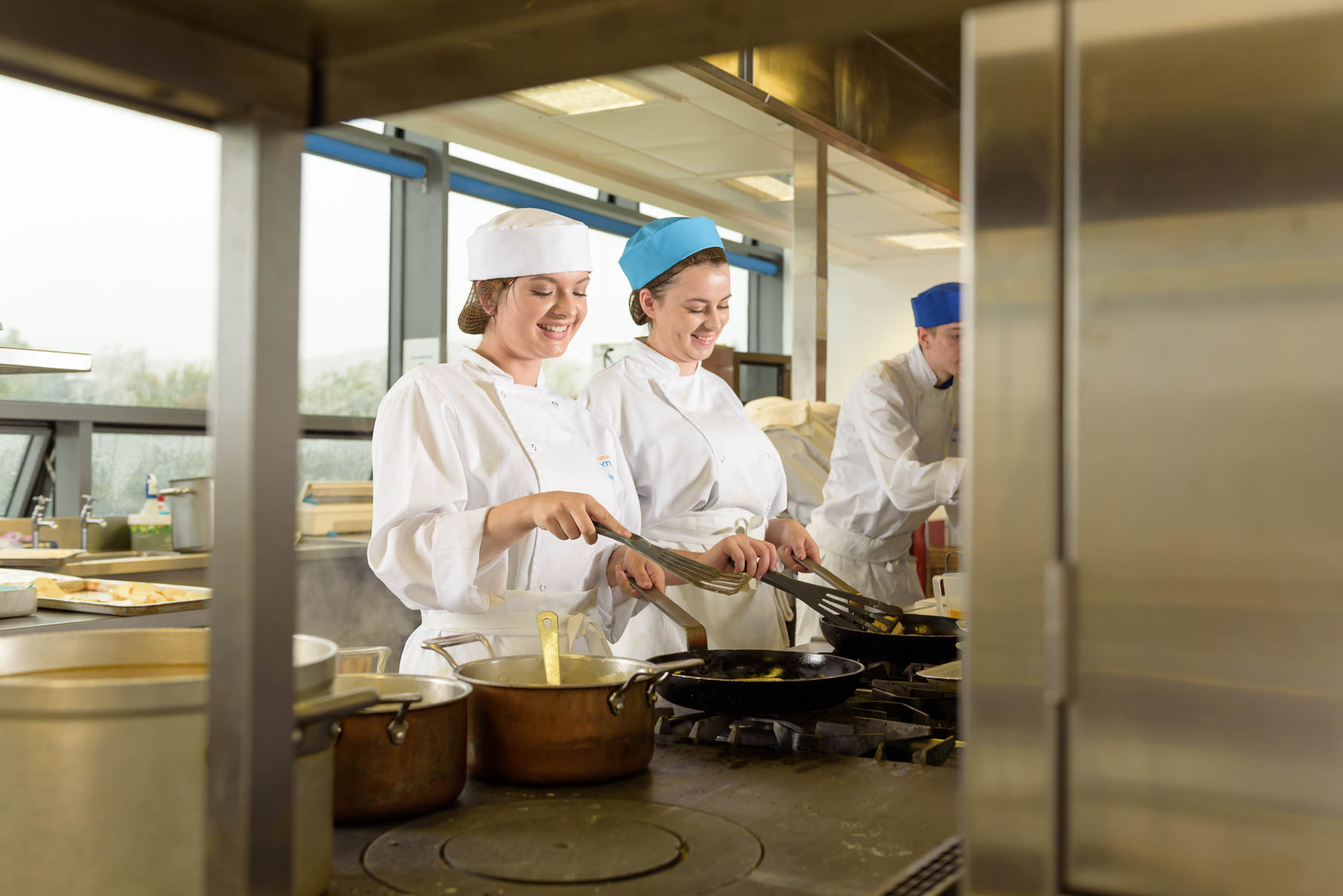 School Prospectus Photography - trainee chefs in a kitchen