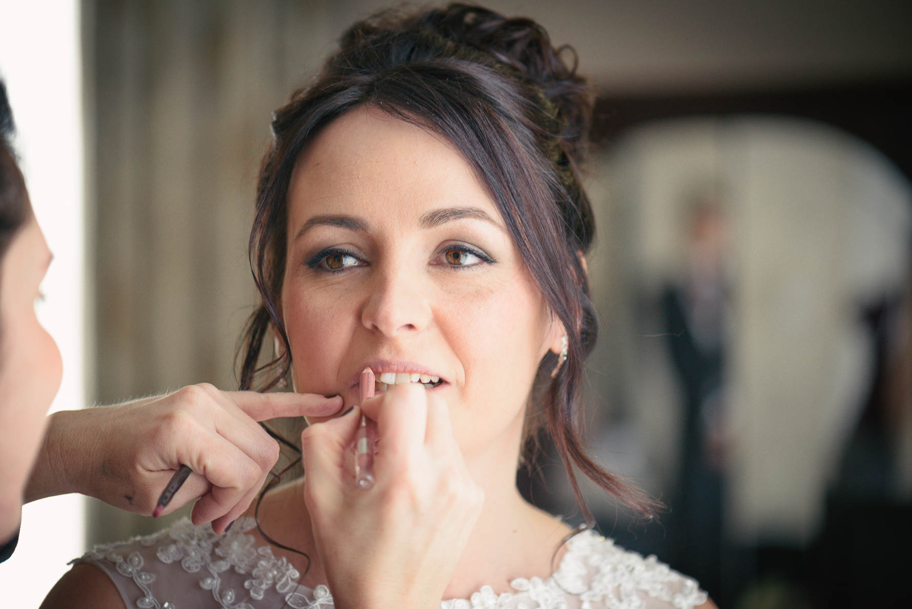 Bride on her wedding day at Hadlow Manor Hotel