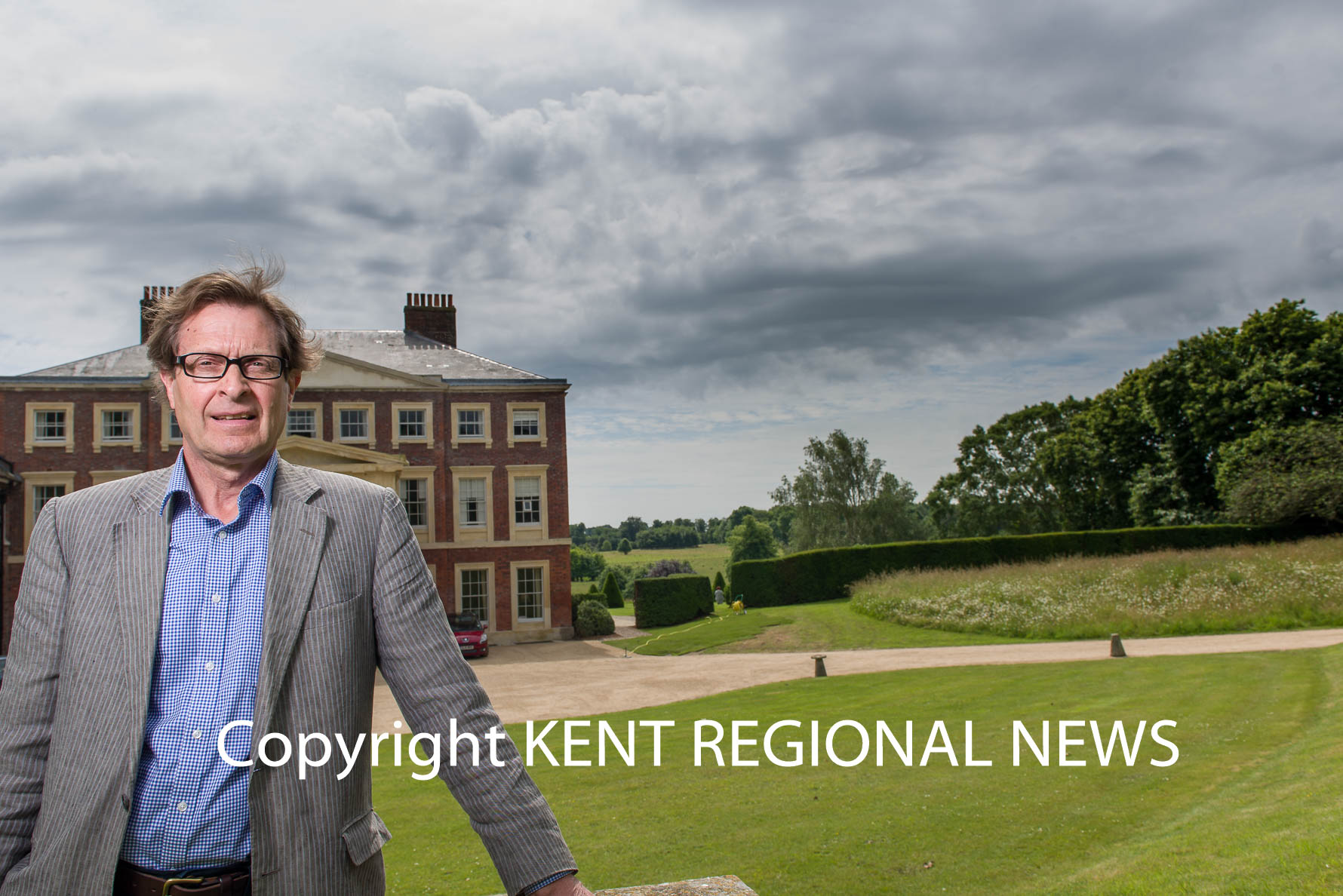 Kent PR Photography - Julian Plumptre outside of Goodnestone House