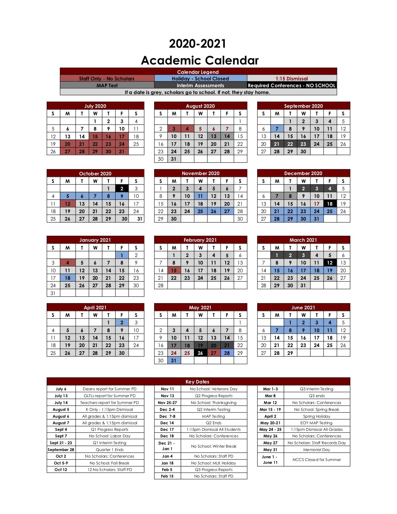 Mnps 2022 2023 Calendar 2020-21 Important Info — Nashville Classical Charter School