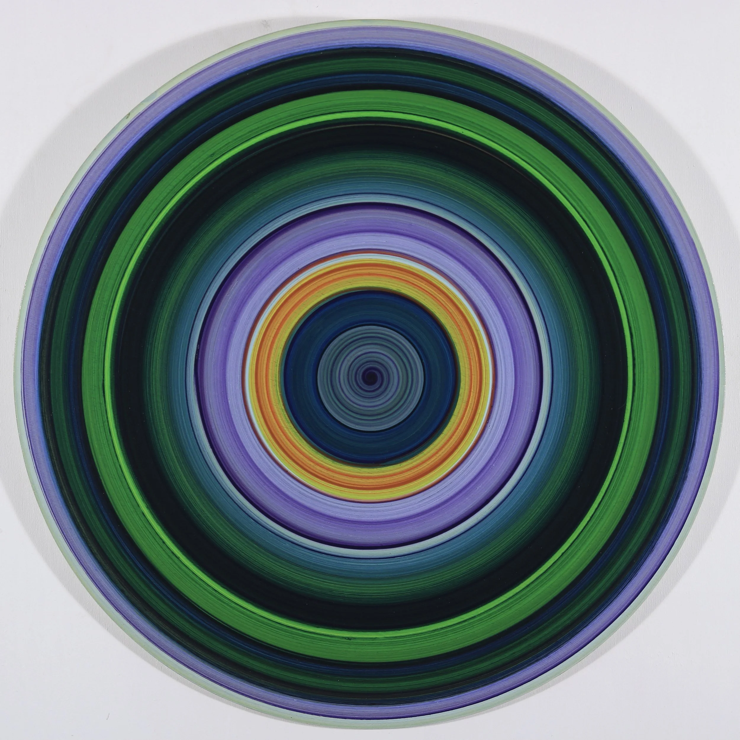 oil on gessoed 1/4” baltic birch. 18” diameter. 2021.
