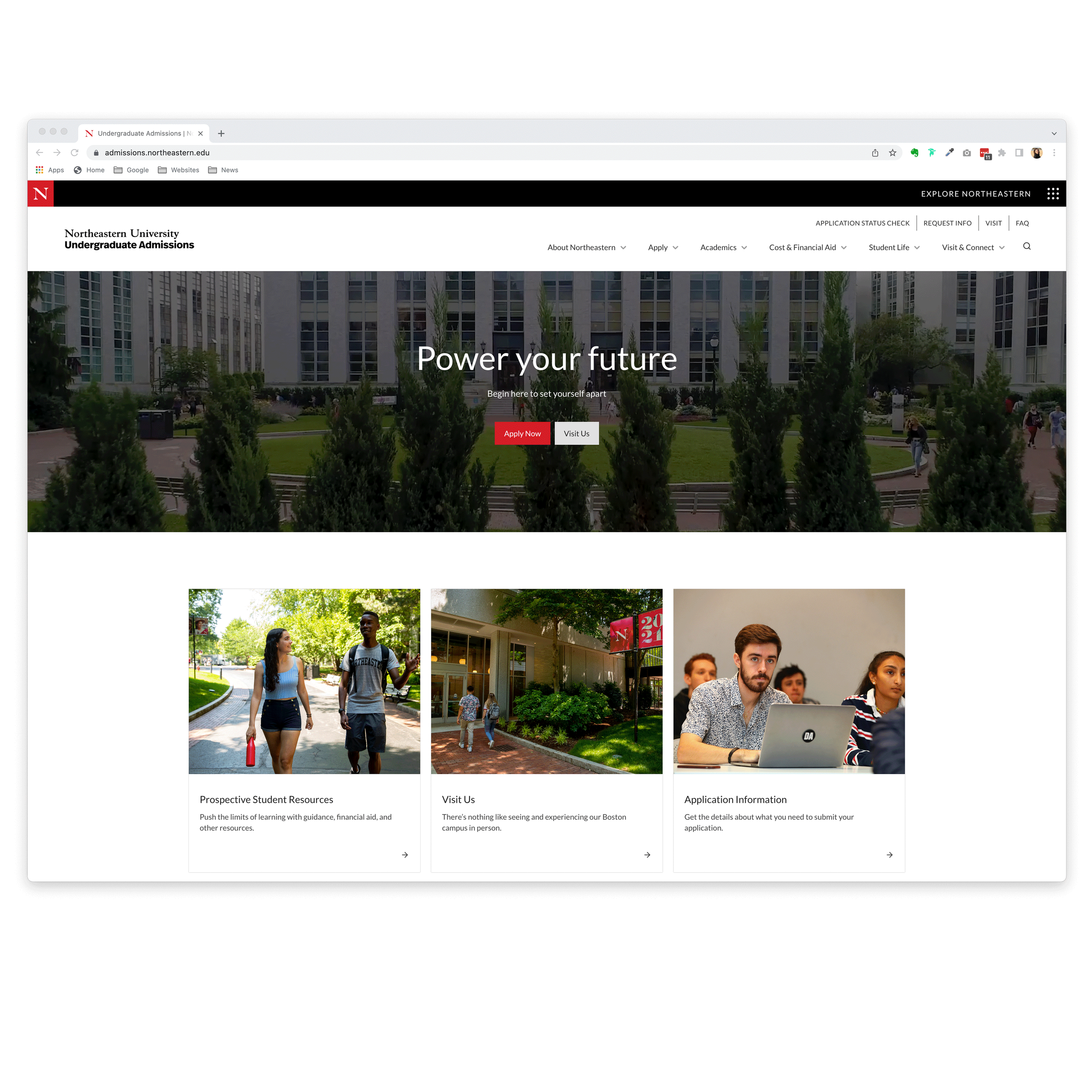 Undergraduate Admissions Site Redesign