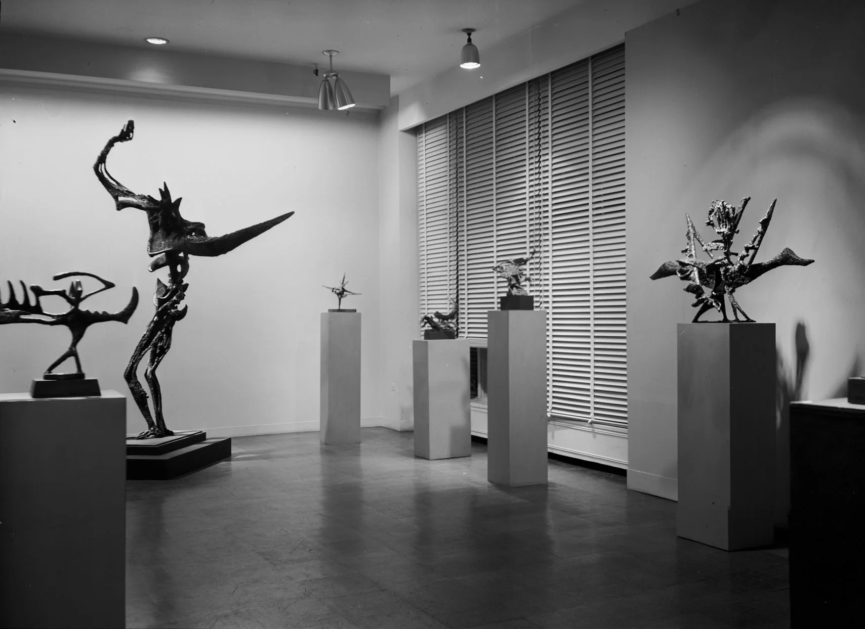 From left to right: Emergence I, Skylark, Migrant, Recollections of the Southwest (Study), Mandrake