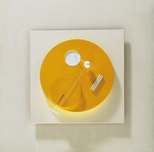 Painted wood, plexiglass, and wire 24 x 23 7/8 x 4 1/2 in (60.8 x 60.6 x 11.4 cm) Collection: The Museum of Modern Art, NY . The Riklis Collection of McCrory Corporation (1983).