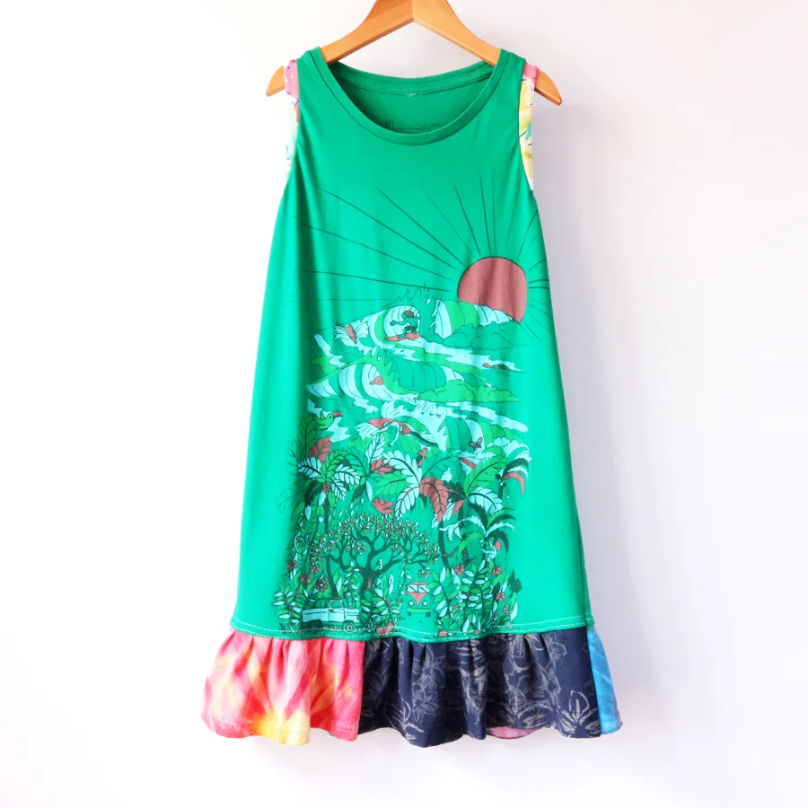 ⅚ surfers:paradise:green:gather:tank:dress.jpg