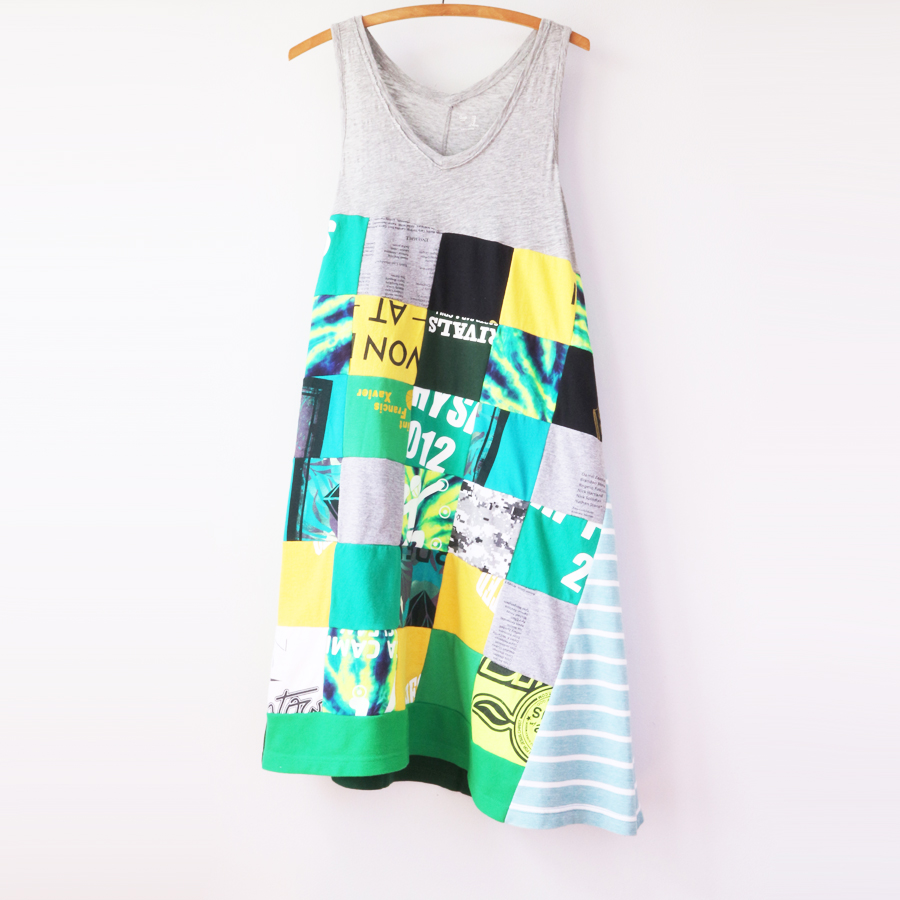 womens tank M greens graphic patchwork.jpg