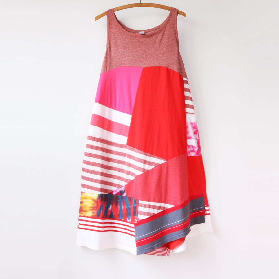 womens tank XL reds pink patchwork.jpg