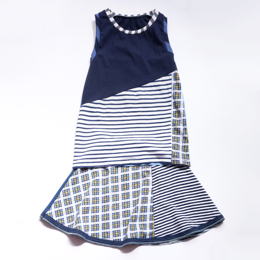 overlap 8:10 navy:blues:plaid:stripe:skirt:set.jpg