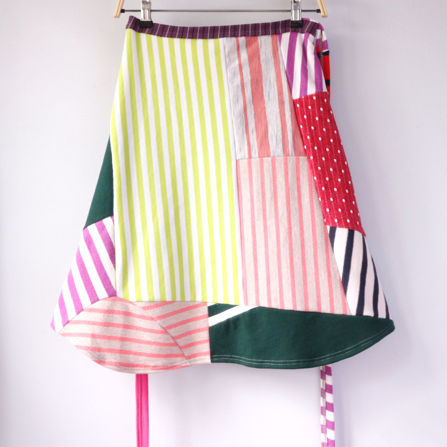 back womens wrap skirt M superstripe patchwork.jpg