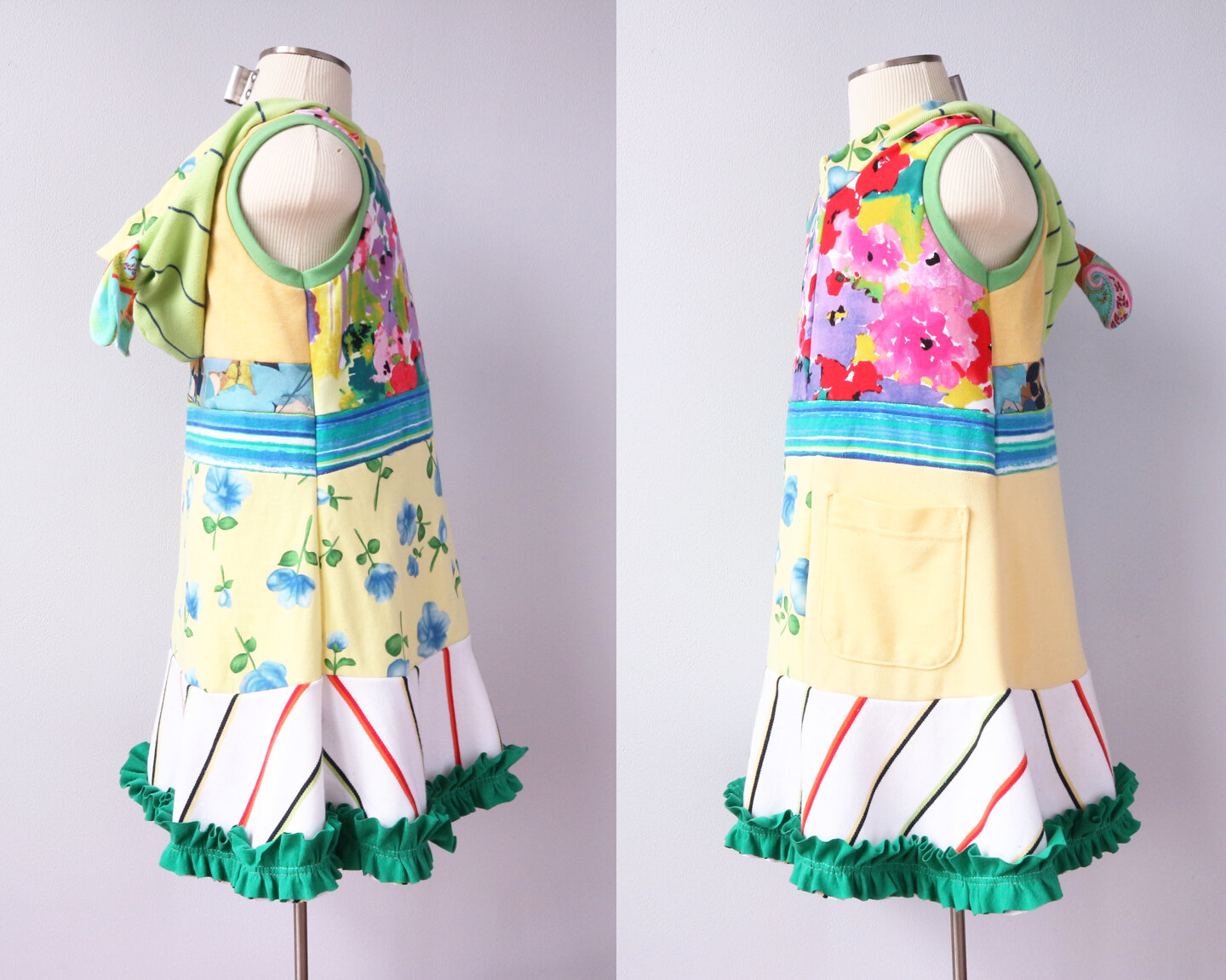 form side ⅚ yellow:floral:ruffle:pocket:bunny:hoodie.jpg