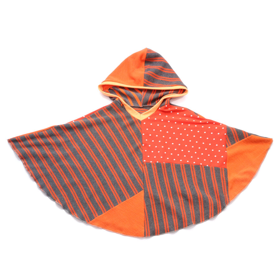 8:10 orange:dots:stripes:thermal:hooded:poncho.jpg