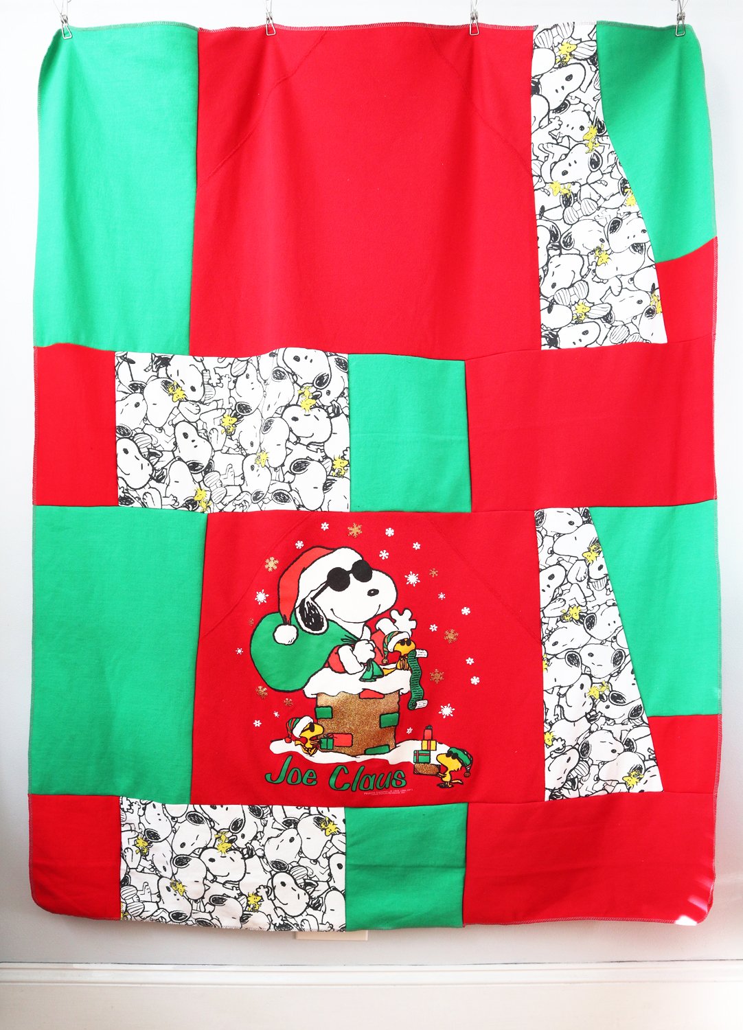 snoopy red green joe claus blanket patchwork IMG_0435.jpg