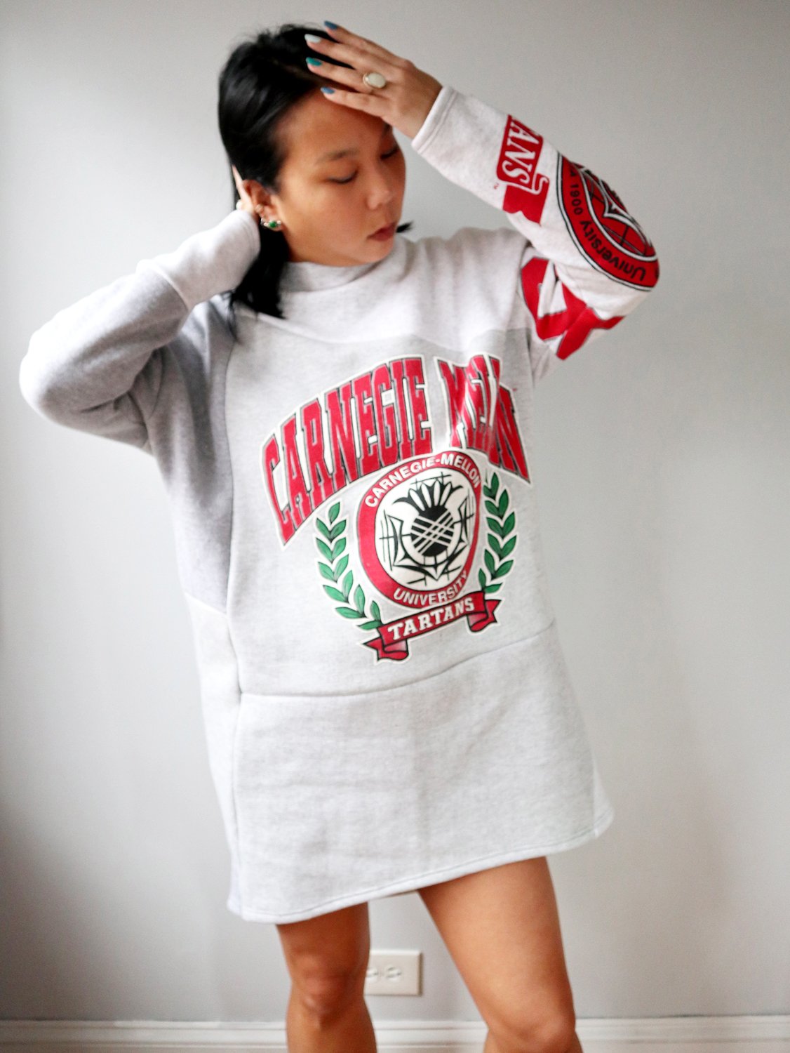 me GRAY CMU PATCHWORK SWEATSHIRT DRESS IMG_0697.jpg