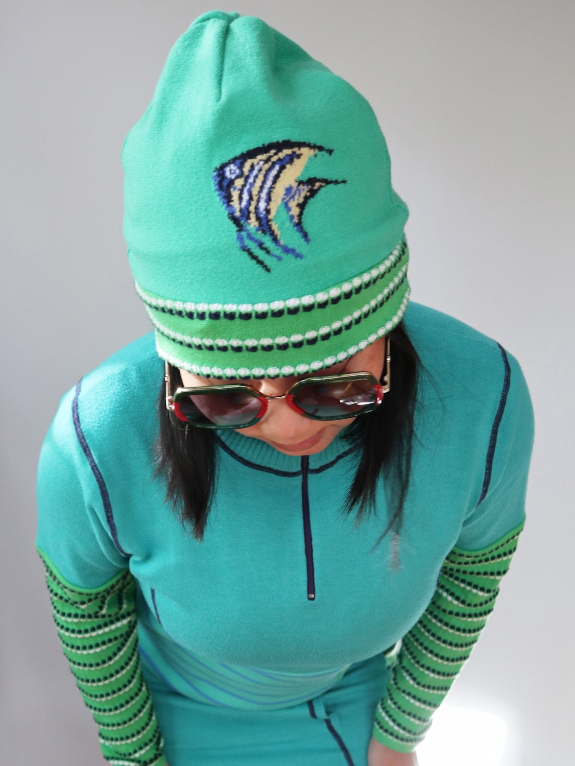 41st birthday fish green aqua zip up dress beanie IMG_0782.jpg