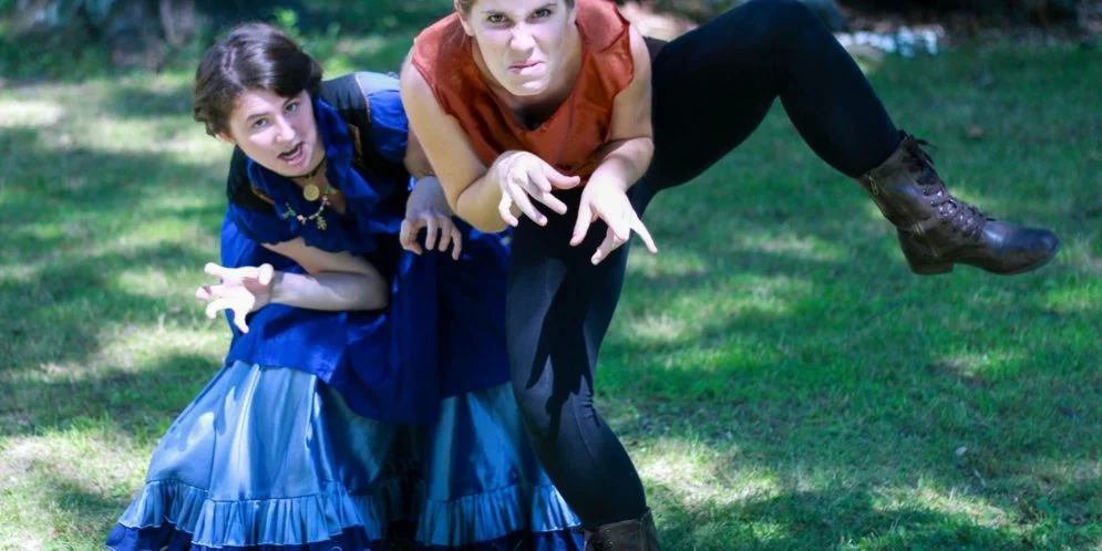Maya Ziv '20, right, counts LARP among her favorite hobbies (MAYA ZIV/The Stanford Daily)