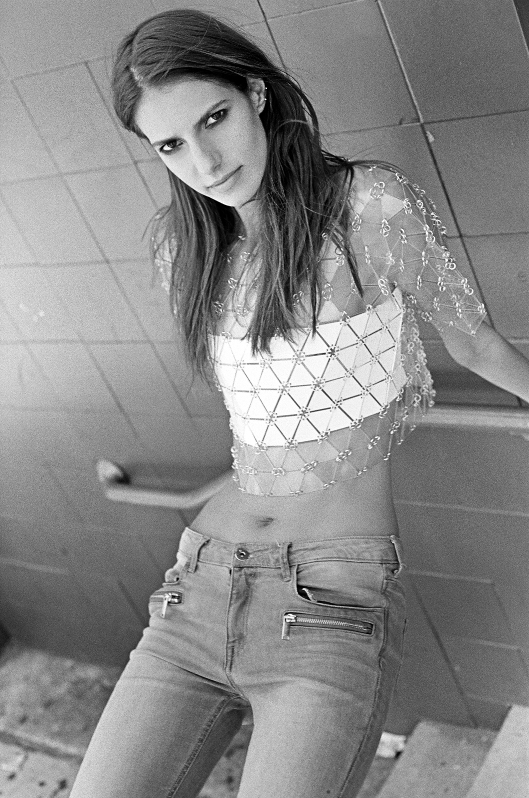 Brooklyn Photoshoot // Mixed Plexiglass Crop Top