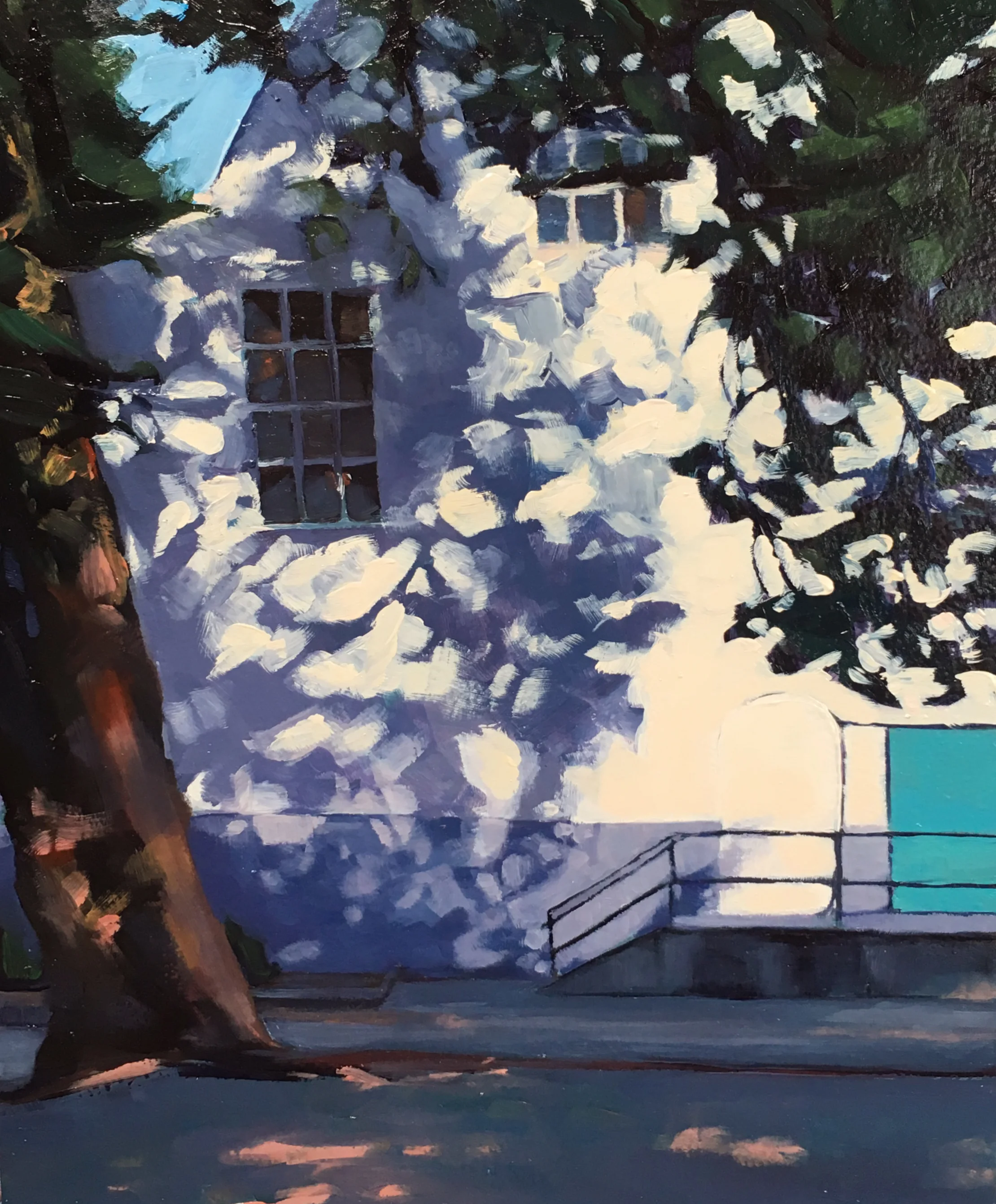 Leaf Shadows, Blue Door