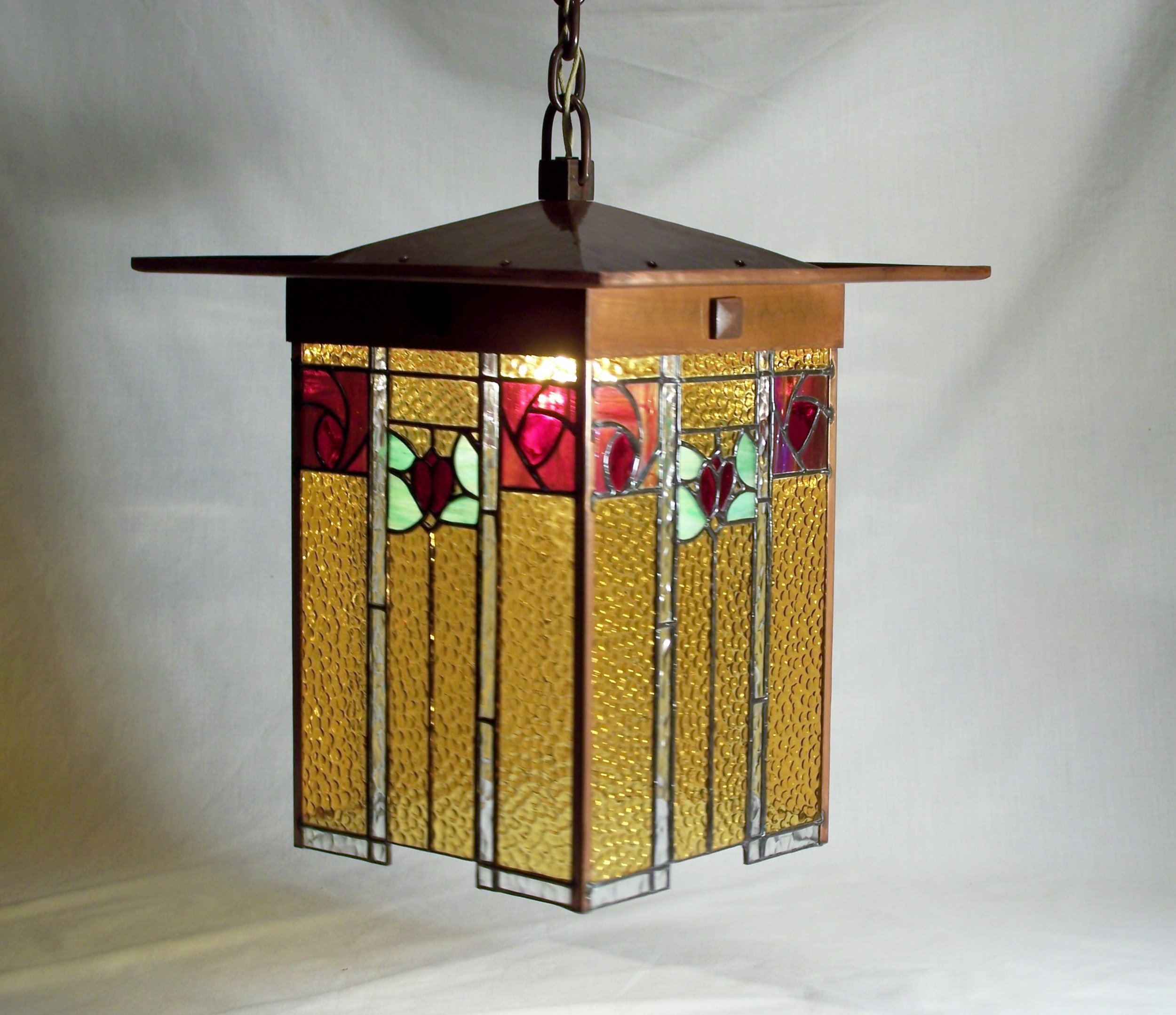 Stickley stained glass lantern