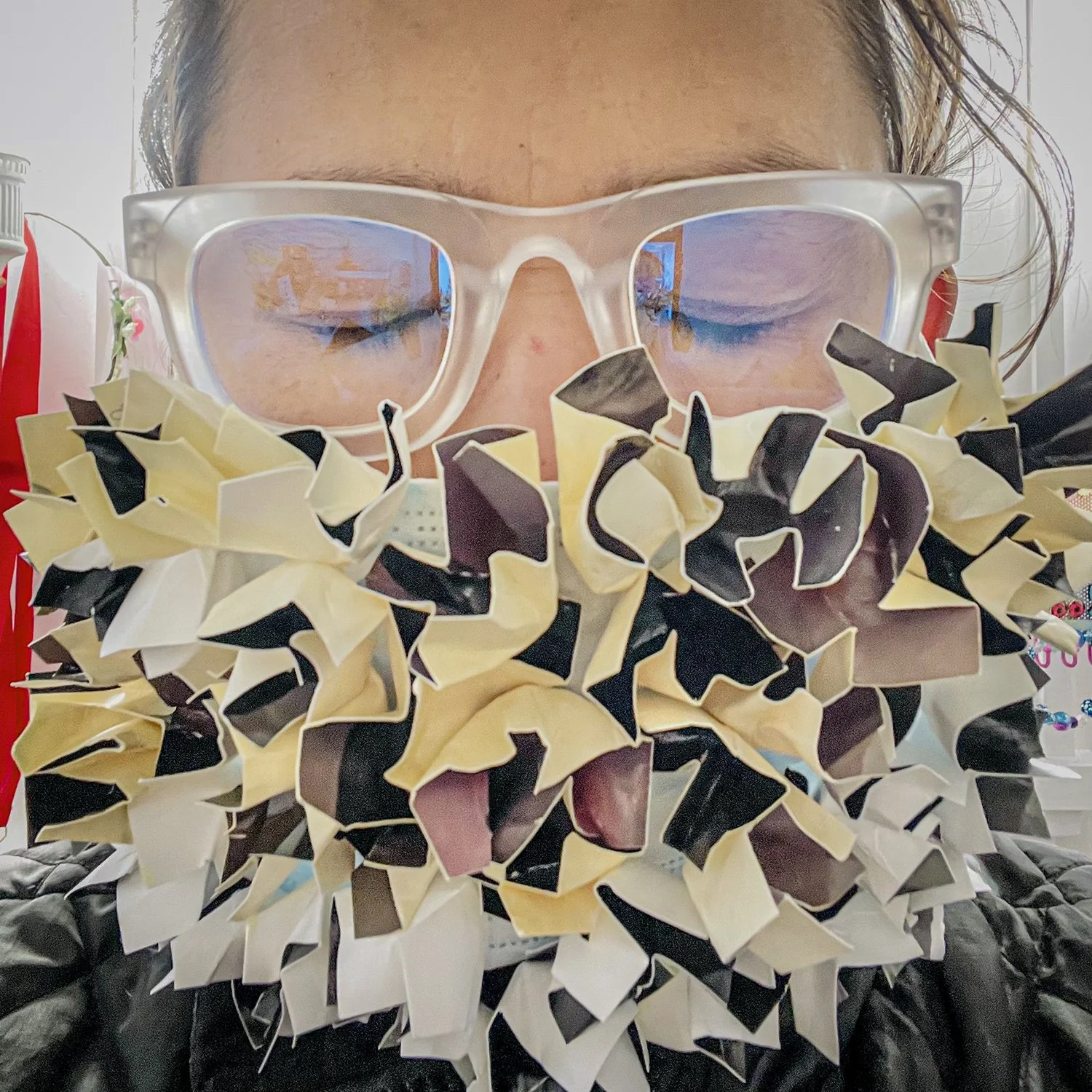 Facial Mask  - created with darkroom garbage during the pandemic