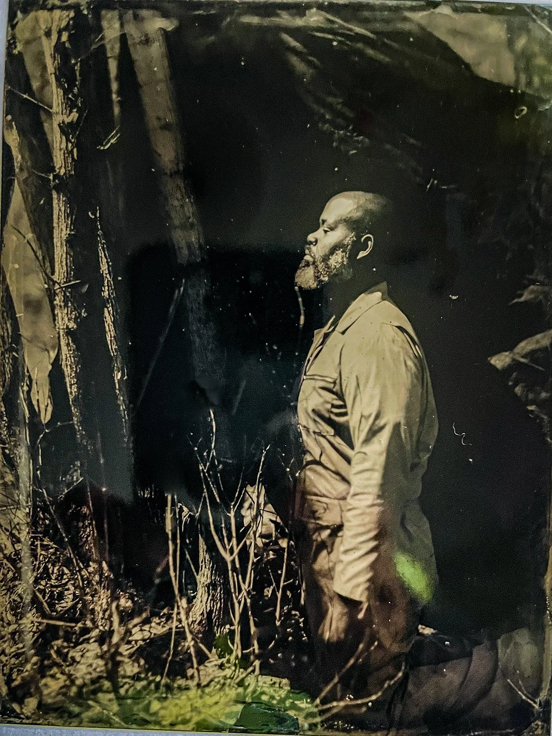 4" x 5" Portrait of Rashod - Wet Plate Collodion Tintype 