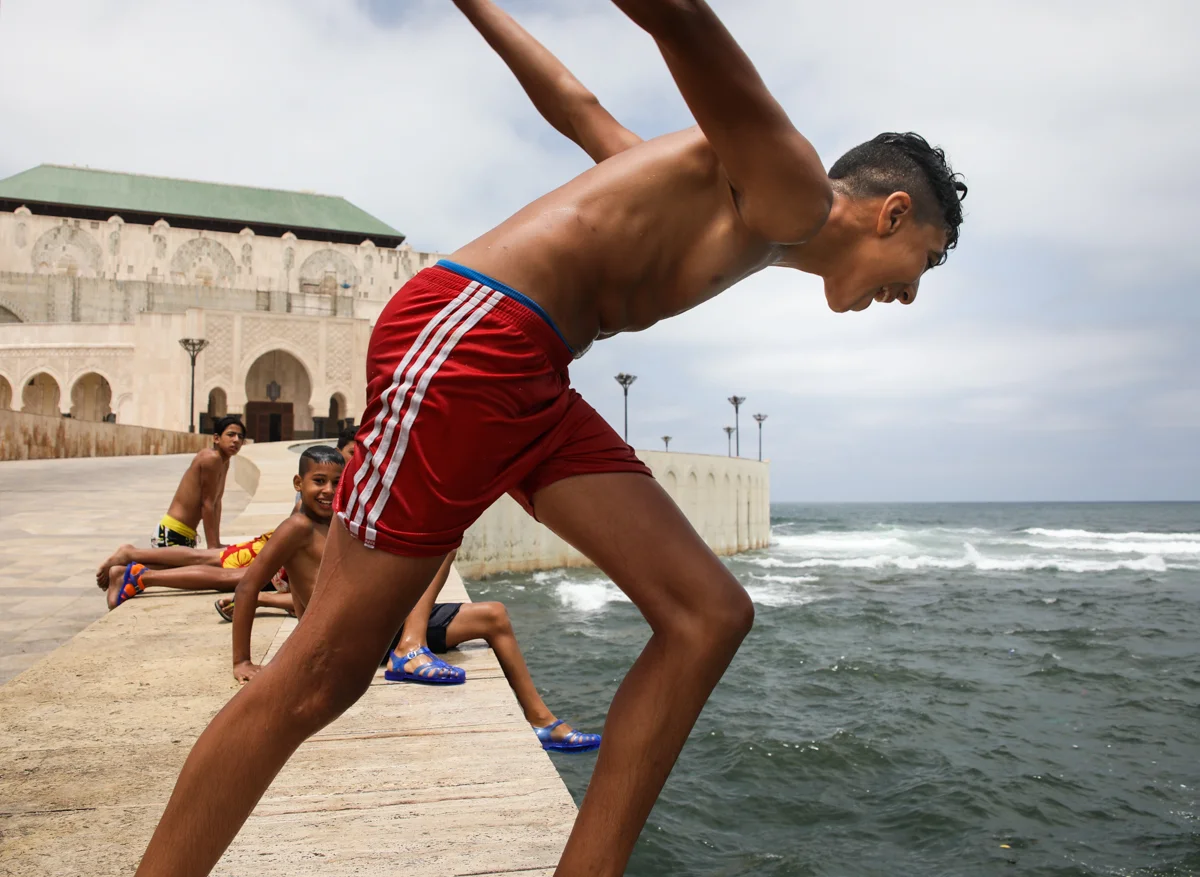 Kids playing in Casablanca, Morocco