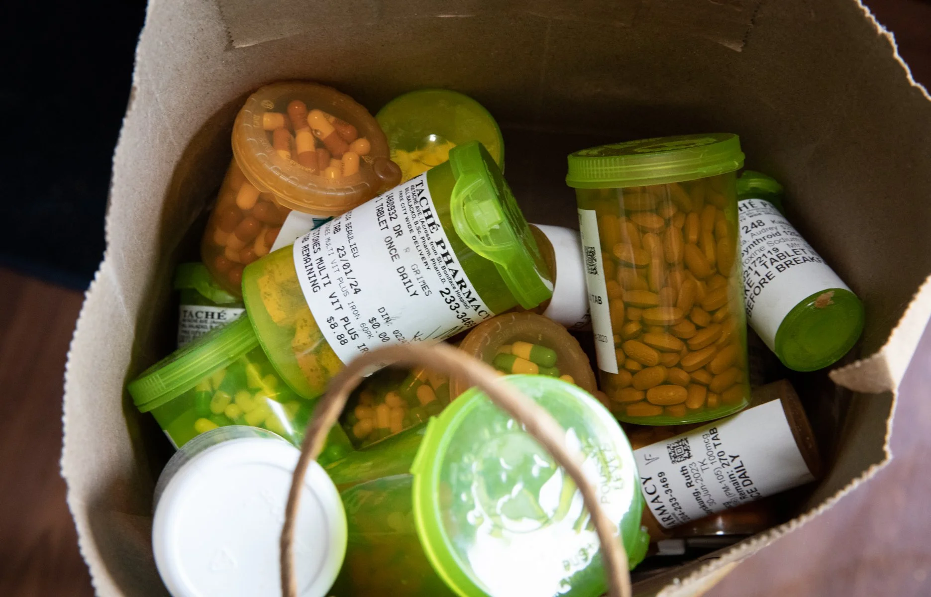  A bag of pills for the children are photographed at the summer home in Kenora, Ontario. 