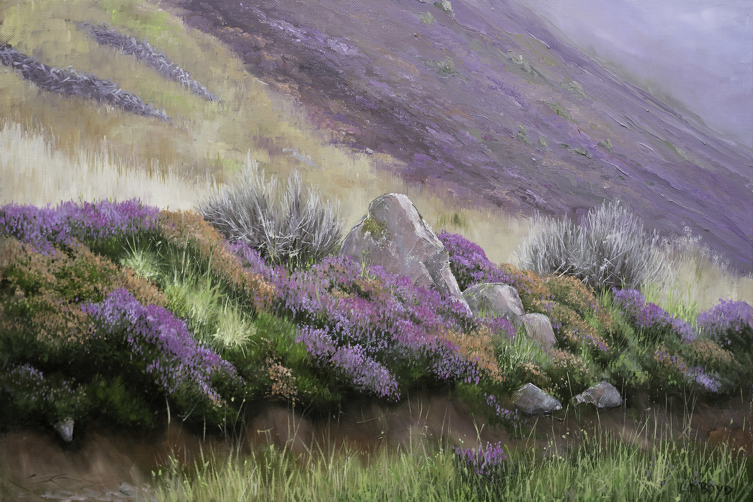 Meikle Conval - From an oil on canvas by Lesley Boyd