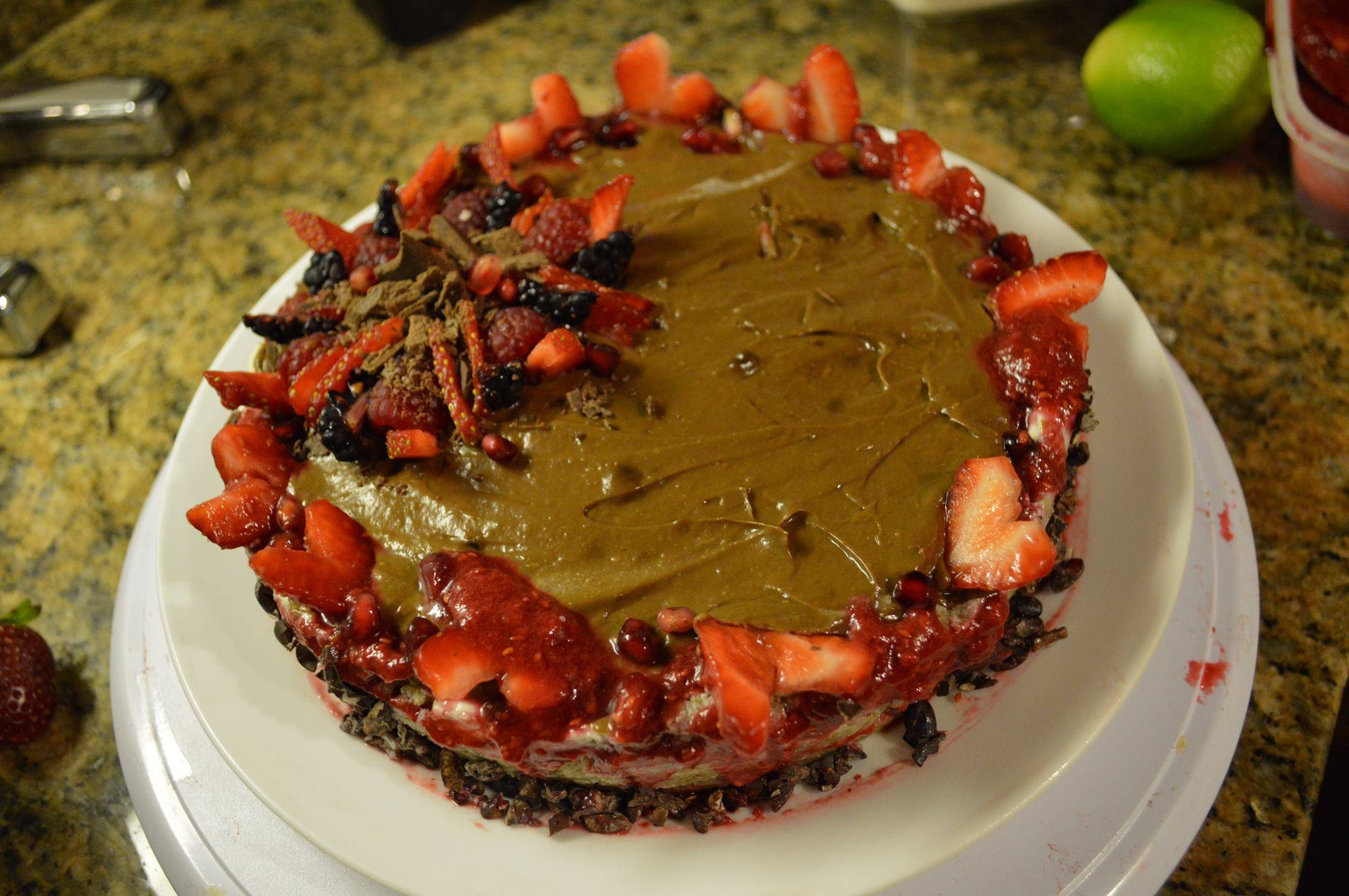 Lindsay's raw vegan coconut vanilla cashew ice cream chocolate mousse bleeding-heart Lupercalia Love cake