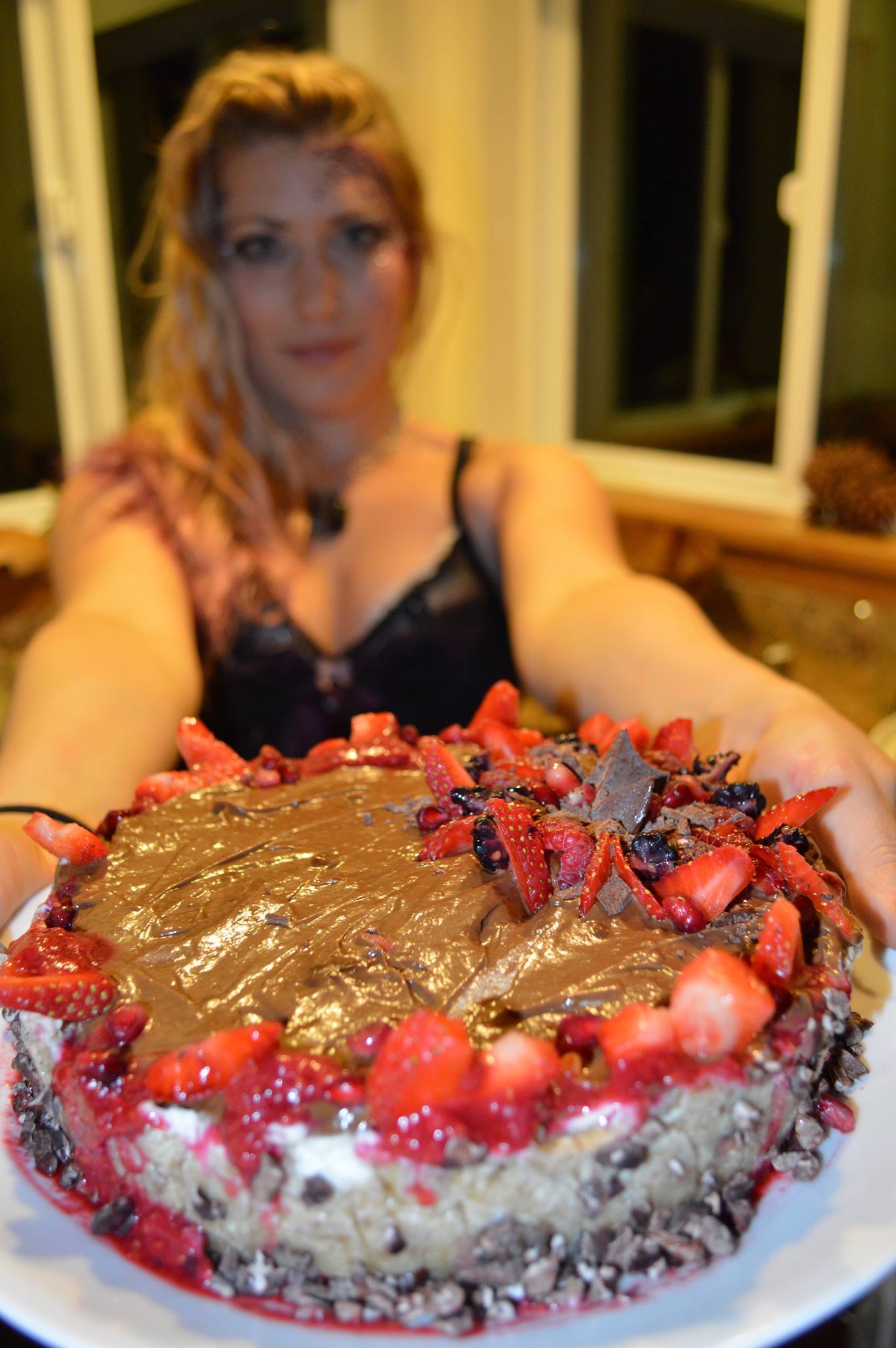 Lindsay's raw vegan coconut vanilla cashew ice cream chocolate mousse bleeding-heart Lupercalia Love cake