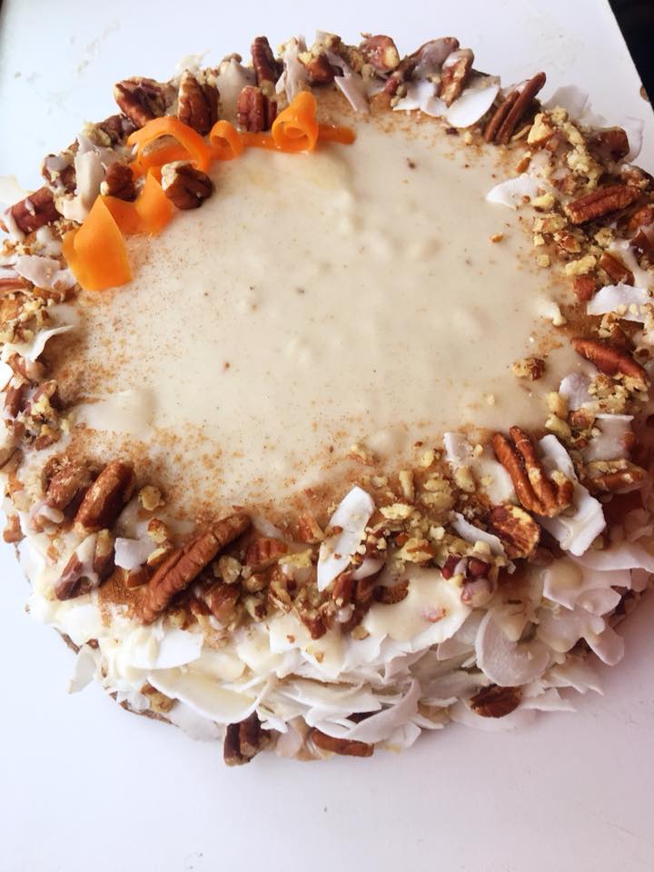 vegan cashew ice cream carrot cake