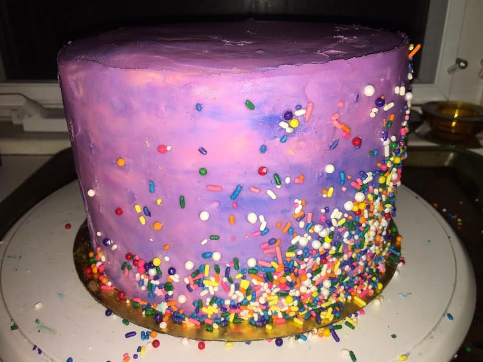  Danny's Minx white chocolate rainbow ice cream cake