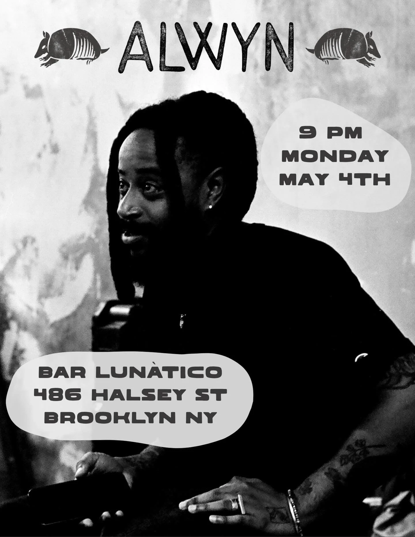Playing with my band @barlunatico this Monday, pull up 🤘🏾

Will be joined by:

@mikeclevidencerobinson 
@jacob.jolliff 
@danpappalardo 

📸 @snaps1nce