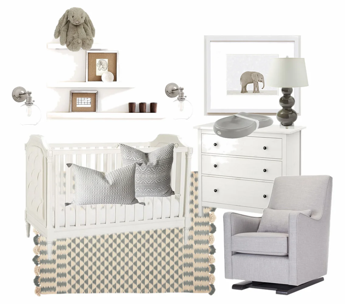 A Gray Safari Nursery.