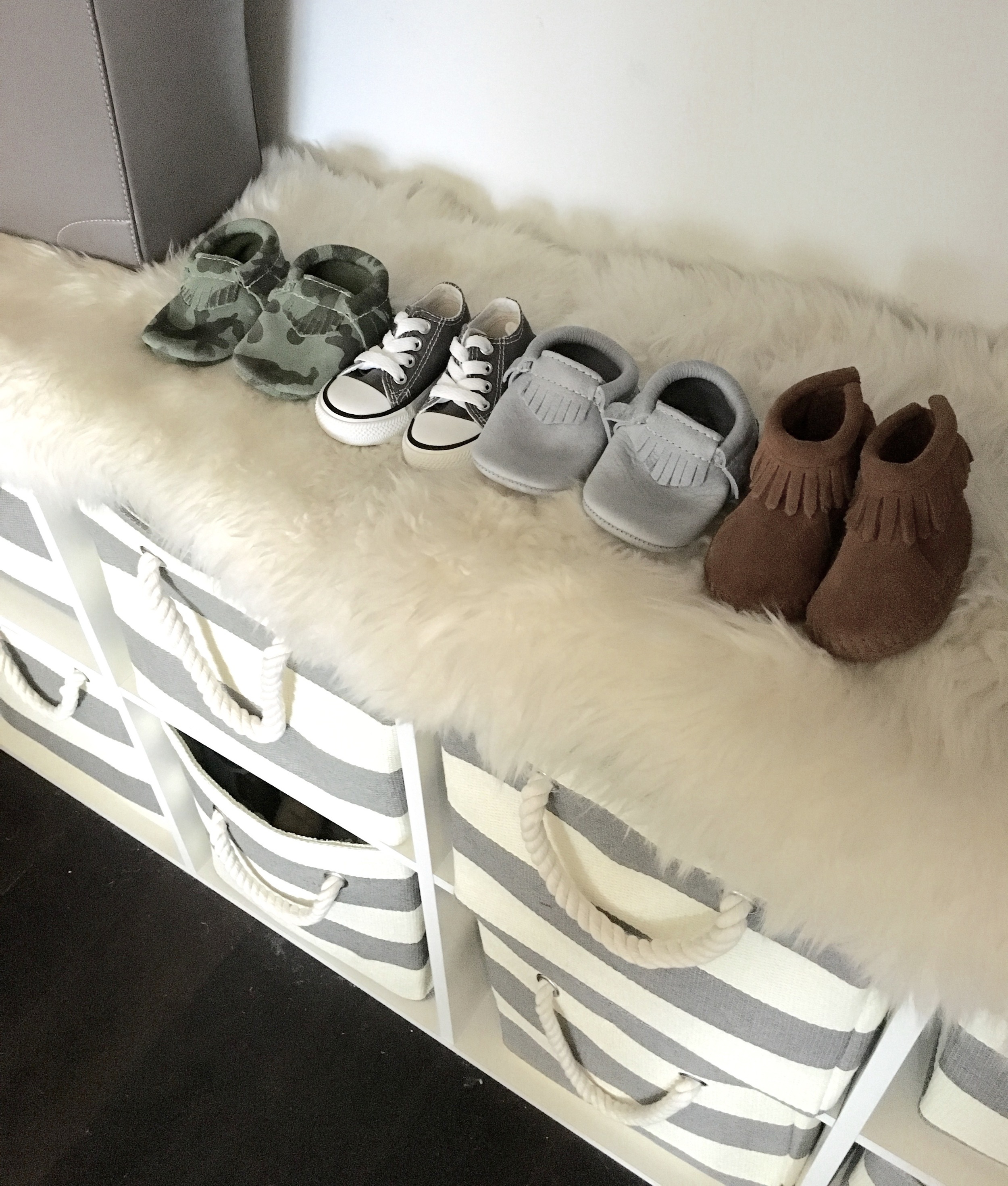 Shoes from left to right: Freshly Picked , Converse , Freshly Picked , Minnetonka 
