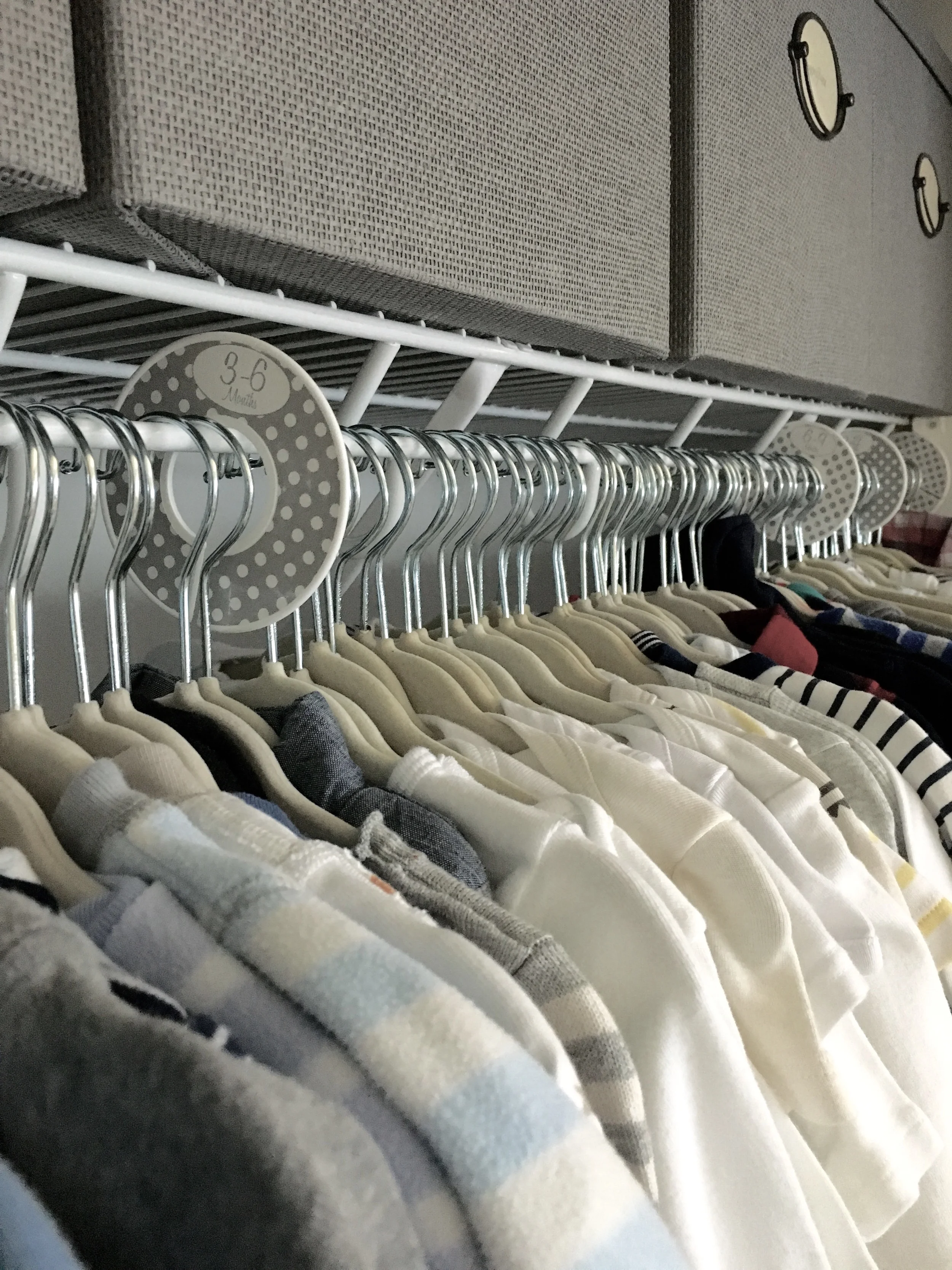 clothing rack dividers on Nursery Closet Organization Girl On The Hudson