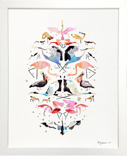 Betty Hatchett's " Avian Society ." Most of her pieces feature beautiful abstracts of birds and this is one of my favs.