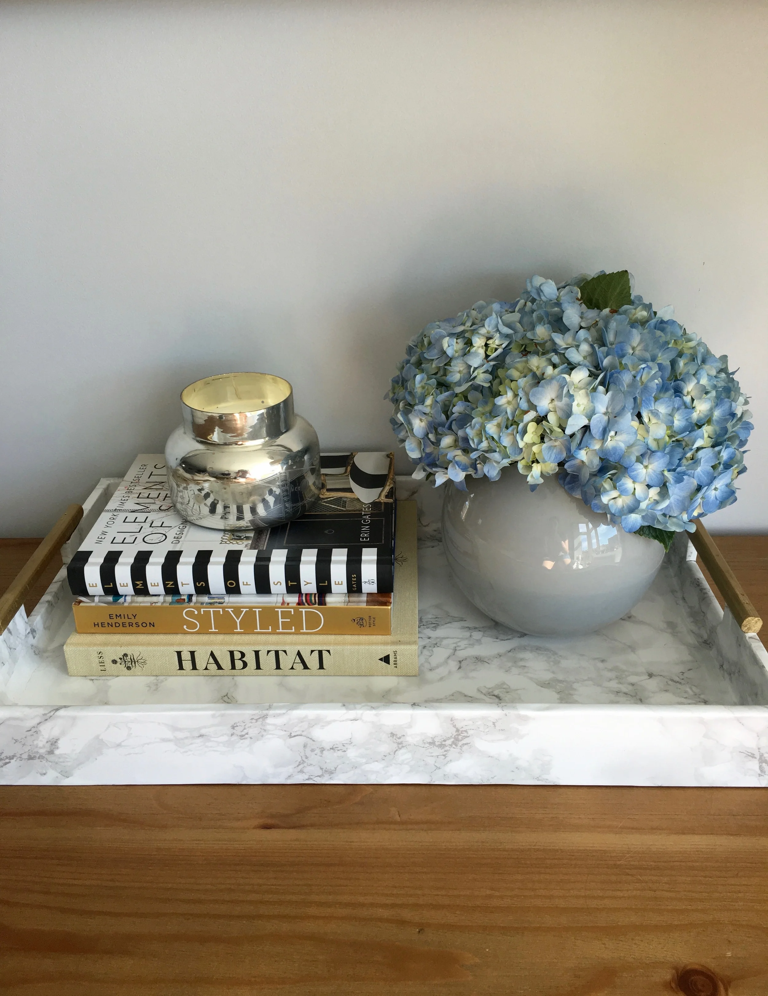 Styled in our living room.