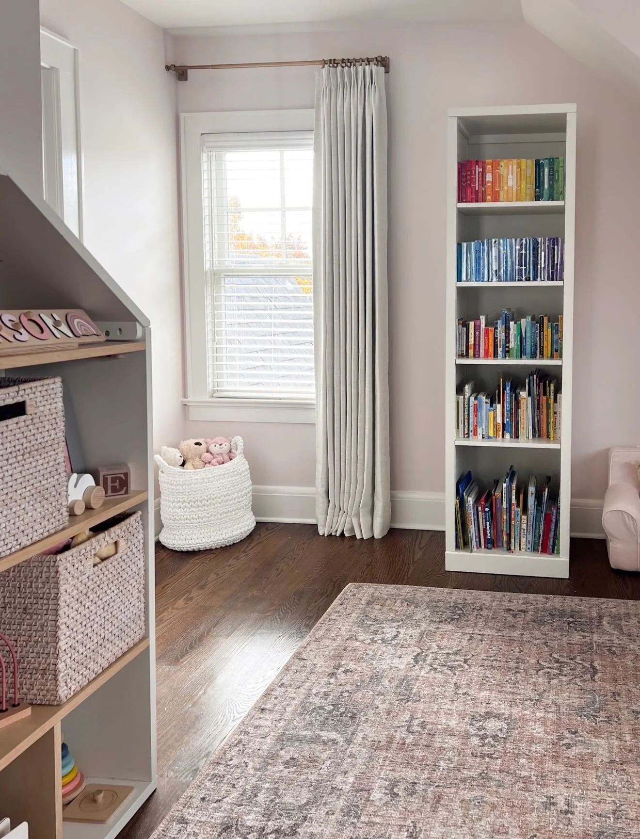 A cute corner of a little girl&rsquo;s bedroom that I designed 🩶 

Comment SHOP below to receive a DM with the link to this post on my LTK ⬇ https://liketk.it/5TNMZ #ltkbaby #ltkkids #ltkhome