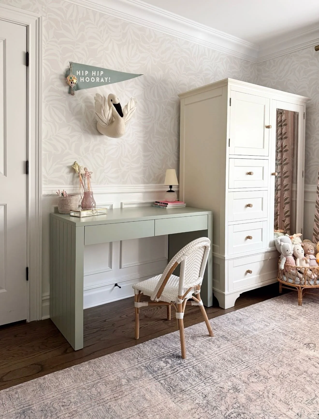 Whimsical girl&rsquo;s bedroom design 🩶 I used the softest rug, a mix of furniture styles, some fun accessories and pulled in more color through curtain panels and bedding. Lots on sale!

Comment SHOP below to receive a DM with the link to this post