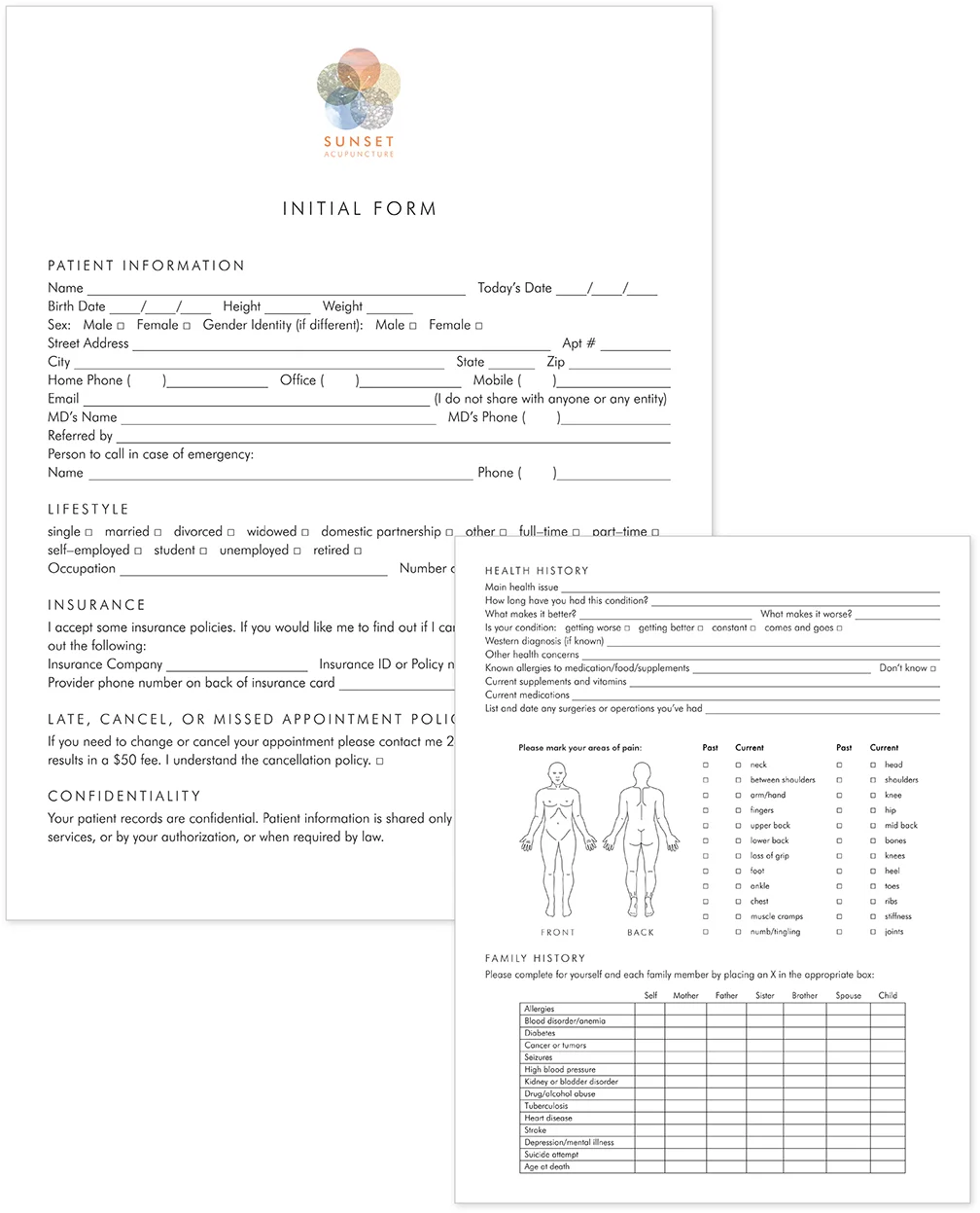 patience intake form