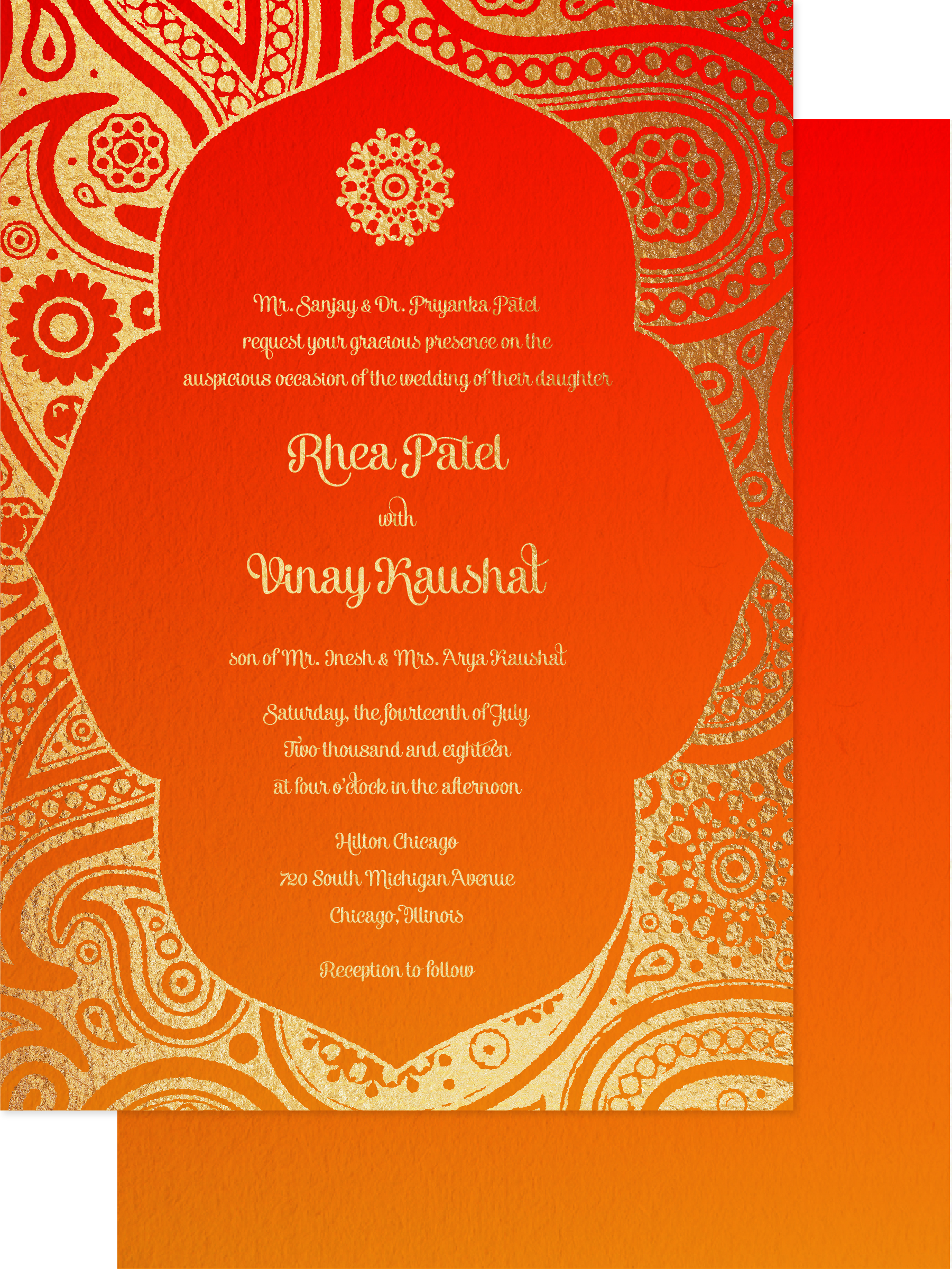 invitation front and back