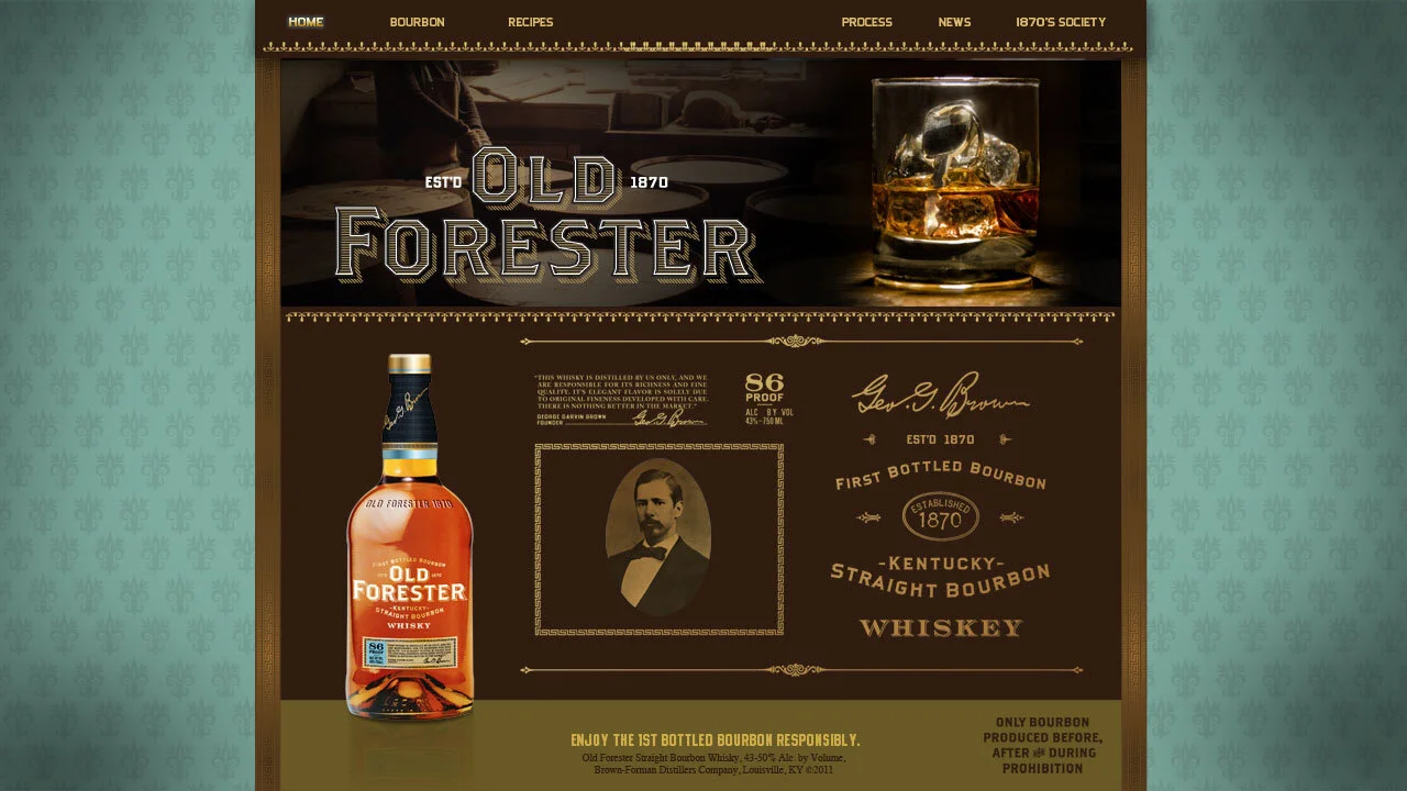 Old Forester Innovation Campaign Concept - Website